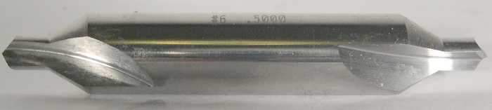 SGS Center Drill, #6 Combined Drill and Countersink, Solid Carbide - Picture 1