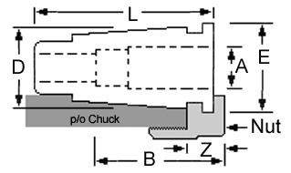 Acura-Tap Collet drawing
