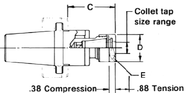 TSD Universal Kwik-Switch AT T&C Tap Chuck drawing