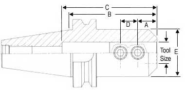 TSD Universal BT End Mill Adapter drawing