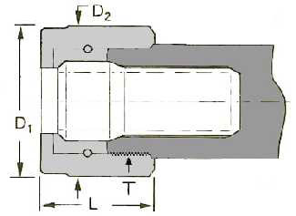 Type 08 Double Angle Collet Nut Drawing