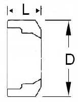 Smith Double Angle Collet Nut Drawing