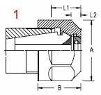 Hex ER Collet Chuck Lock Nut drawing