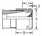 ER MS Collet Chuck Lock Nut drawing