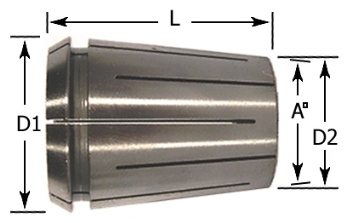 DA (Double Angle) Collet Drawing