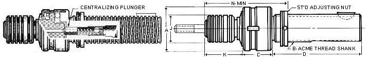 Glenco Type KG- Kwik-Grip Floating Tap Holder drawing