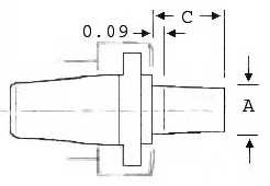 Kwik-Switch Taper to Jacobs Taper Adapter drawing