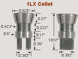 1LX Tap Collet drawing