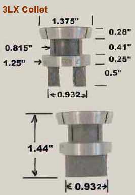 3LX Tap Collet drawing