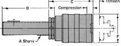 Universal Engineering - Short Style Quick-Change Tension & Compression Tap Chuck - Drawing