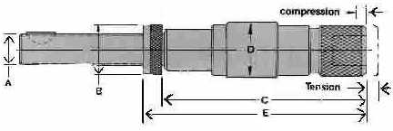 Universal Engineering - Standard length Quick-Change Tension & Compression Tap Chuck - Drawing