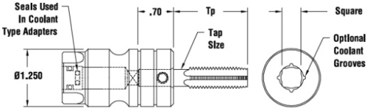 Numertap 700 tap adapter drawing