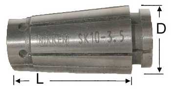 Nikken SK & SX Collet drawing