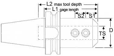T.M. Smith Tool BT 40 End Mill Holder drawing