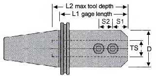 T.M. Smith Tool CAT 40 End Mill Holder drawing
