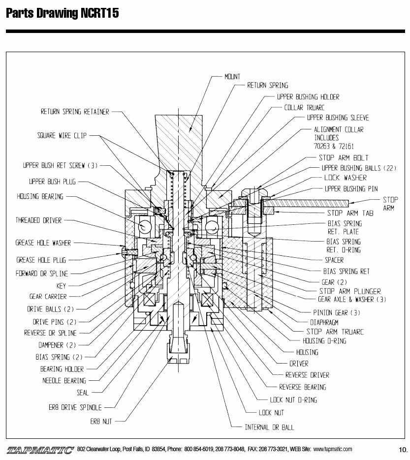 Tapmatic NCRT15, NCRT25, NCRT50 Tapping Head Manufacturer Info.